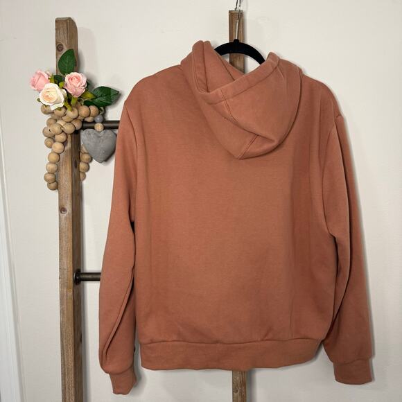 Zyia Active Rust Long Sleeve Full Zip Hoodie Sweatshirt Size Large - Picture 5 of 9